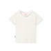 Boboli Бяла памучна тениска Бебе момиче