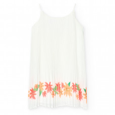 Boboli Бяла рокля от шифон Момиче