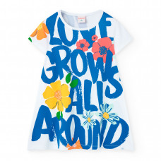 Boboli Памучна еластична рокля Момиче