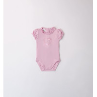 iDO Mini Розово боди с къс ръкав за бебе момиче