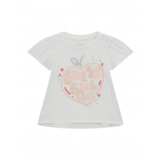 Guess Бяла тениска с къс ръкав бебе момиче