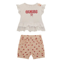 Guess Бял комплект от 2 части бебе момиче