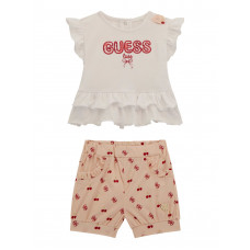 Guess Бял комплект от 2 части бебе момиче