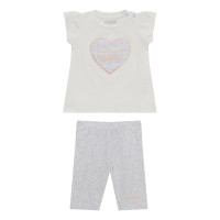 Guess Бял комплект от 2 части бебе момиче