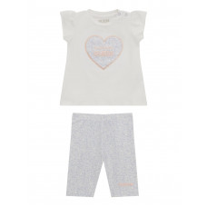 Guess Бял комплект от 2 части бебе момиче