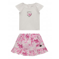 Guess Бял комплект от 2 части бебе момиче