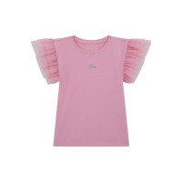 Guess Тениска с къс ръкав с мрежести волани момиче