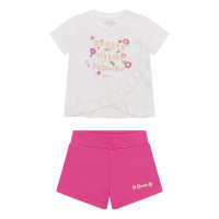 Guess Бял комплект от 2 части бебе момиче