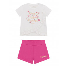 Guess Бял комплект от 2 части бебе момиче