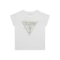 Guess Бяла тениска с къс ръкав момиче