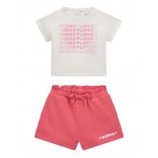 Guess Бял комплект от 2 части бебе момиче