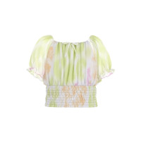 Guess Блуза с къс ръкав от шифон момиче