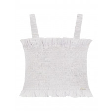 Guess Бял поплин потник момиче