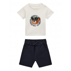 Guess Бял комплект от 2 части бебе момче