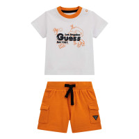 Guess Бял комплект от 2 части бебе момче