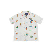 Guess Риза с къс ръкав поплин момче