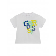 Guess Бяла тениска с къс ръкав бебе момче Guess Бяла тениска с къс ръкав бебе момче
