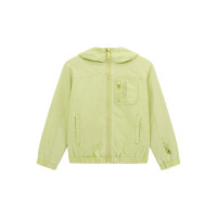 Guess Зелена горнище с дълъг ръкав качулка и цип момче