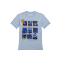 Guess Синя тениска oversize с къс ръкав момче