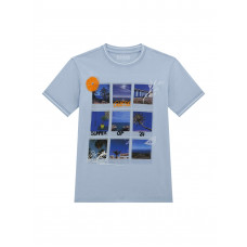 Guess Синя тениска oversize с къс ръкав момче