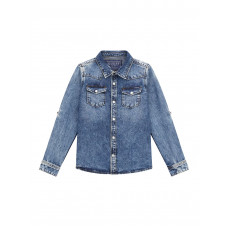 Guess Дънкова риза с дълъг ръкав момче