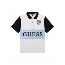 Guess Бяло поло с къс ръкав oversize момче Guess Бяло поло с къс ръкав oversize момче