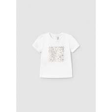 MAYORAL Бяла тениска с къс ръкав бебе момиче