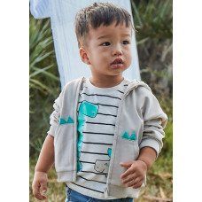 MAYORAL Бяла тениска ''dinosaur'' бебе момче