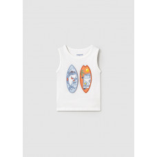 MAYORAL Бял потник ''surf'' бебе момче