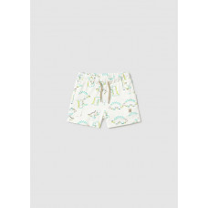 MAYORAL Бели бермуди трикотаж с принт бебе момче