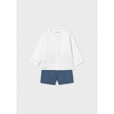 MAYORAL Сет от бермуди и риза с дълъг ръкав бебе момче MAYORAL Сет от бермуди и риза с дълъг ръкав бебе момче