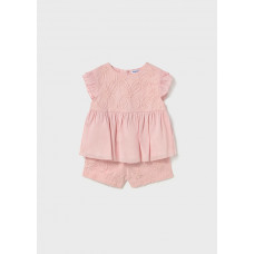 MAYORAL Комплект бермуди с бродерия бебе момиче MAYORAL Комплект бермуди с бродерия бебе момиче