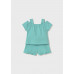 MAYORAL Синьозелен комплект  с шорти бебе момиче