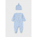 MAYORAL Син дълъг ромпър с шапка бебе момче