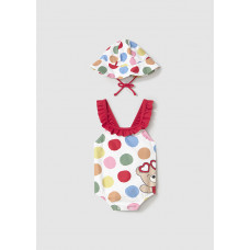 MAYORAL Комплект бански и шапка на точки бебе момиче MAYORAL Комплект бански и шапка на точки бебе момиче
