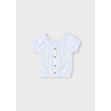 MAYORAL Бяла блуза с къс ръкав момиче