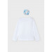 MAYORAL Бяла блуза с дълъг ръкав и скрънчи момиче