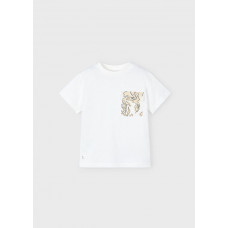 MAYORAL Бяла тениска  с джоб момче