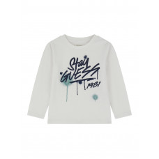 Guess Бяла блуза с дълъг ръкав момче