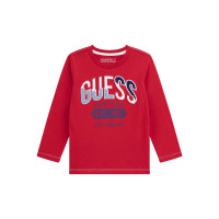 Guess Червена блуза с дълъг ръкав момче
