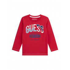 Guess Червена блуза с дълъг ръкав момче
