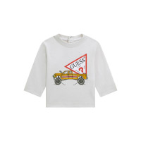 Guess Бяла блуза с дълъг ръкав бебе момче