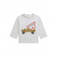 Guess Бяла блуза с дълъг ръкав бебе момче