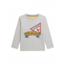 Guess Бяла блуза с дълъг ръкав момче