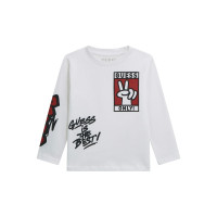 Guess Бяла блуза с дълъг ръкав момче