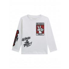 Guess Бяла блуза с дълъг ръкав момче