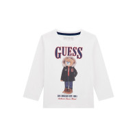 Guess Бяла блуза с дълъг ръкав момче