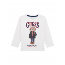 Guess Бяла блуза с дълъг ръкав момче