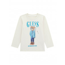 Guess Бяла блуза с дълъг ръкав момче