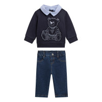 Guess Син комплект от 2 части бебе момче